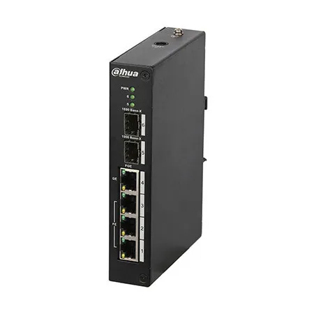 Switch Rango Temp Extendida PoE 3 puertos 10/100 + 1 puerto Gigabit + 2SFP 120W 802.3at Manejable Layer2