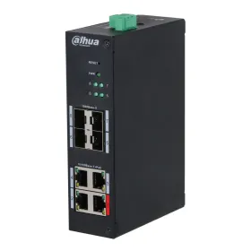 Switch Hardened PoE 4 puertos 10/100 +4SFP Gigabit 96W Manejable Layer2