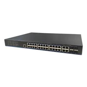 Switch PoE 24 puertos Gigabit + 4 Uplink Gigabit Combo (RJ45/SFP) 280W 802.3af/at 6KV Manejable Layer2 Switch PoE 24 puertos Gigabit + 4 Uplink Gigabit Combo (RJ45/SFP) 280W 802.3af/at 6KV Manejable Layer2
