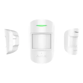 Ajax CombiProtect. Detector PIR y rotura de cristal inalámbrico. Color blanco