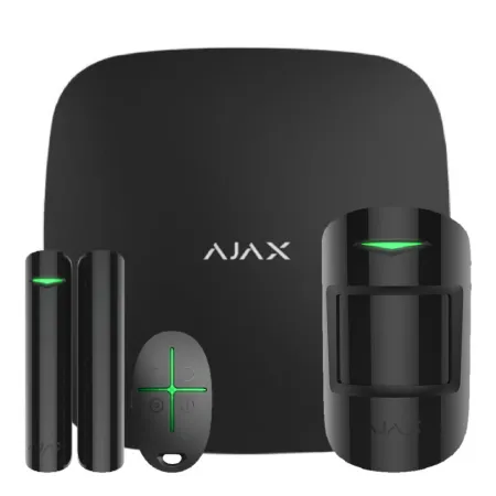 Kit Ajax HUB 2G Negro con MotionProtect, DoorProtect y SpaceControl