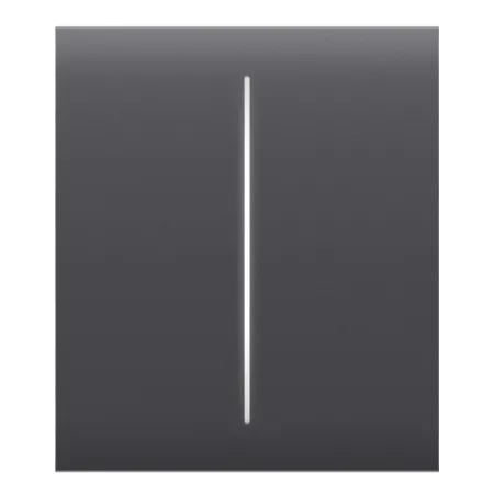 Ajax LightSwitch CenterButton 2-gang. Plusador Central Doble. Color Grafito