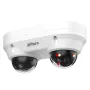 Cámara IP H265 2x4MP Dual-Directional WDR Iluminación Dual LED20m/IR30m 3.6mm IP67 IK10 PoE AUDIO MIC E/S AI