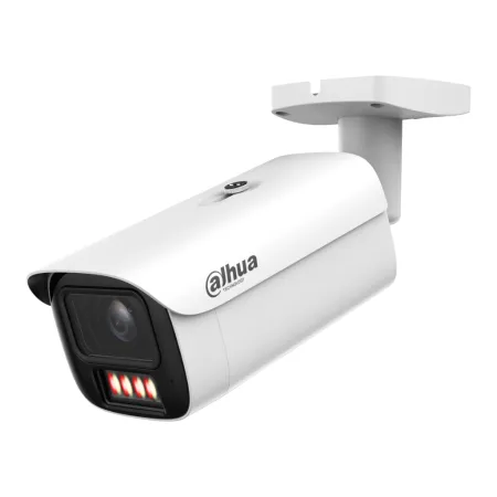 Tubular IP H265 5M WDR Iluminación Dual LED80m/IR120m 7-35VFM IK10 IP67 ePoE SD AUDIO MIC E/S AI