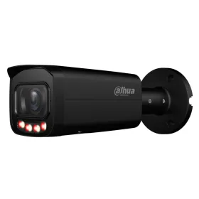 Tubular IP 6M H265 FULL COLOR WDR Iluminación Dual LED60m/IR60m 2.7-13.5mm IP67 PoE MIC AI. Color Negro