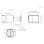 Tubular IP H265 2x4M TiOC 2.0 DUAL-LENS SPLICING WDR140dB LED20m/IR25m 2.8mm IP67 PoE SD AUDIO MIC E/S AI