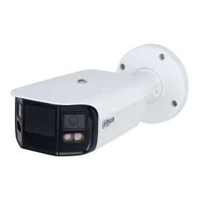 Tubular IP H265 2x4M DUAL-LENS SPLICING FULL COLOR WDR140dB Starlight IR40m 3.6mm IP67 ePoE SD AUDIO MIC E/S AI