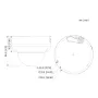 Domo IP Gran Angular H265 4M WDR Starlight IR15m 2.1mm IP67 IK10 PoE AUDIO MIC E/S AI