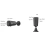 Tubular IP H265 4M Iluminación Dual LED20m/IR15m 2.1mm IP66 PIR MIC/Altavoz WiFi AI color negro con batería + Panel Solar