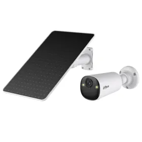 Tubular IP H265 4M Iluminación Dual LED20m/IR15m 2.1mm IP66 PIR MIC/Altavoz WiFi AI con batería + Panel Solar