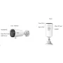Tubular IP H265 4M Iluminación Dual LED20m/IR15m 2.1mm IP66 PIR MIC/Altavoz 4G AI con batería + Panel Solar
