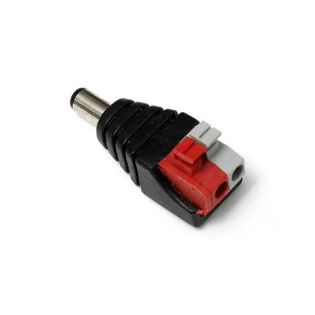 Jack alimentación macho a terminal push-pin