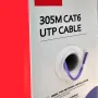 Bobina 305mts Cable UTP CAT6 0.53mm Cobre sin Oxigeno CE CPR Cca. Cubierta LSZH Violeta