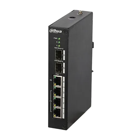 Switch Rango Temp Extendida PoE 3 puertos 10/100 + 1 puerto Gigabit + 2SFP 96W 802.3at Gestionable Layer2