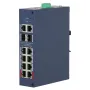 Switch Hardened PoE 8 puertos Gigabit + 2RJ45 Uplink Gigabit + 2SFP Gigabit 110W Gestionable en Cloud Layer2
