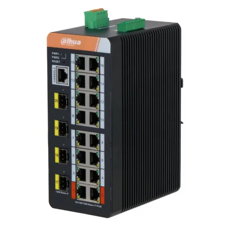 Switch PoE 2.0 Industrial 16 puertos Gigabit + 4SFP Uplink Gigabit 240W Gestionable Layer2