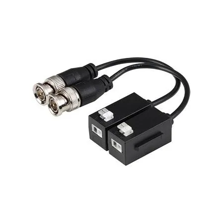 Kit Conversor UTP Vídeo para HDCVI/TVI/AHD hasta 4K Apilable con Cable Flexible y PushPin (2 uds)