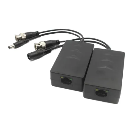 Kit Conversor UTP Vídeo+Alimentación Larga Distancia para HDCVI/TVI/AHD hasta 4MP con RJ45 (2 uds)