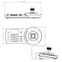 Teclado IP RS485/RS422/USB/RS232 para control PTZ DVR NVR 3 Ejes 12Vdc
