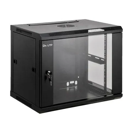 Armario Rack Mural 19" 9U 600x450 + Bandeja + Regleta Aluminio 6 Tomas + Ventilador