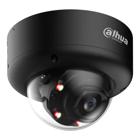 Domo IP H265 4M WDR140dB Iluminación Dual LED50m/IR60m 2.7-12VFM IK10 IP67 ePoE SD AUDIO MIC E/S AI. Color Negro