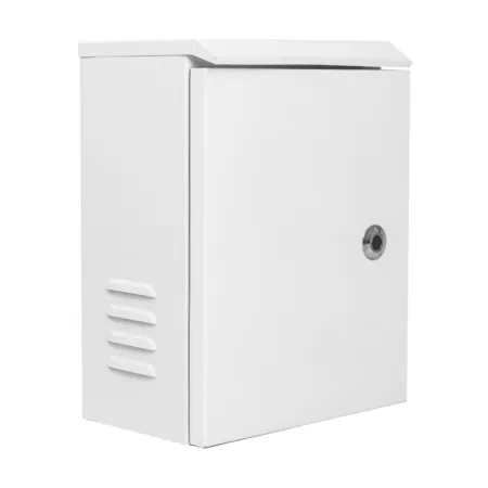 DISTRIBUTION BOX. Caja de acero 300x400x180 para báculos de 3.5m y 4.5m. Color blanco