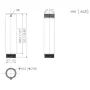 Extensión de 220mm para el soporte de montaje en techo PFB300C