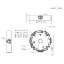 Caja conexiones circular para HDBWx Dahua con anclaje en 3 o 4 puntos