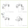 Adaptador a poste para Speed Domo, PTZ y cajas de vigilancia exterior Anticorrosión (Aluminio y Acero inoxidable)
