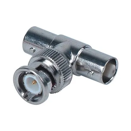 Conector BNC macho a 2 BNC hembra "T" 1 unidad