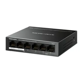 Switch Mercusys 6 puertos 10/100 Mbps con 4 puertos PoE+