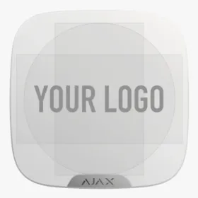 Ajax Brandplate. Placa frontal personalizable para StreetSiren DoubleDeck. Color blanco. Pack de 10ud