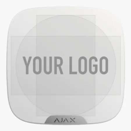 Ajax Brandplate. Placa frontal personalizable para StreetSiren DoubleDeck. Color blanco. Pack de 10ud