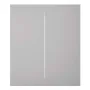 Ajax LightSwitch CenterButton 2-gang. Plusador Central Doble. Color Niebla