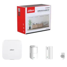 Kit Alarma Vía radio 868MHz: 1 Hub 2 4G + 1 detector PIR + 1 contacto + 1 mando. Grado2