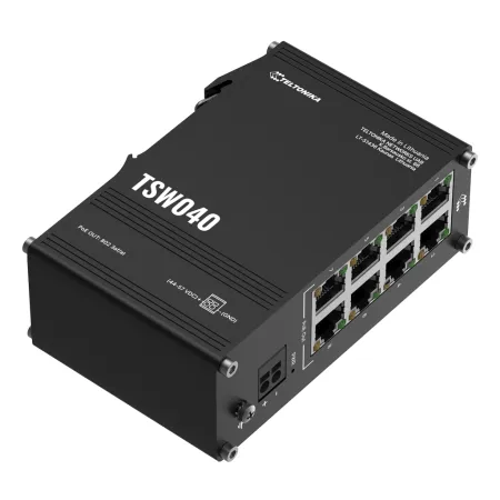 Switch Teltonika Industrial 8 puertos 10/100 PoE+ No_Gestionable