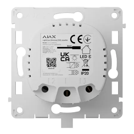 Ajax LightSwitch LightCore Dimmer. Color Blanco