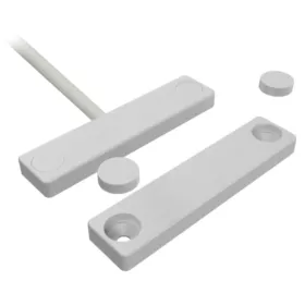 Contacto magnético, NC, 2 m de cable, tornillos incluidos, cubierta de plastico
