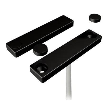 Contacto magnético, NC, 2 m de cable, tornillos incluidos, cubierta de plastico en color negro y con cable blanco