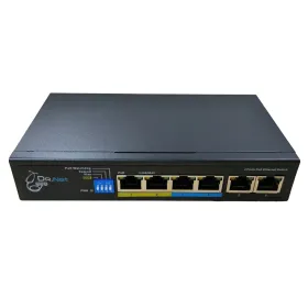 Switch PoE 4 puertos 10/100 + 2 Uplink 10/100 60W No_Gestionable
