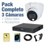 KIT VIGILANCIA COMPLETO: 3 Cámaras 1080p con grabador y accesorios