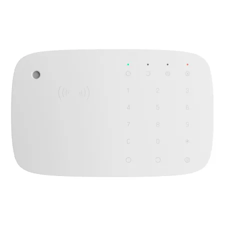 Ajax KeyPad Combi. Teclado táctil inalámbrico con sirena compatible con tarjetas y mandos cifrados. Color blanco