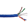 Bobina 305mts Cable UTP CAT6 0.53mm Cobre sin Oxigeno CE CPR Eca. Cubierta LSZH Azul
