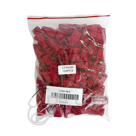 Capuchon Color Rojo para Conector RJ45 en Bolsa 100 unidades