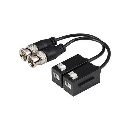 Kit Conversor UTP Vídeo para HDCVI/TVI/AHD hasta 4K Apilable con Cable Flexible y PushPin (2 uds)