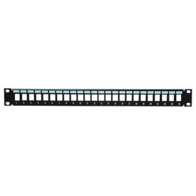 Patch Panel Rack 19" 1U 24 Puertos para Keystone