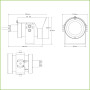 Tubular IP H265 2M 3.6mm DN SMART WDR Starlight PoE IP68 IK10 Anticorrosión