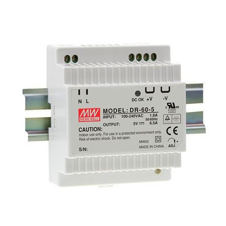 Fuente Alimentación Conmutada para Carril DIN 54W 12VDC 4.5A