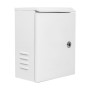 DISTRIBUTION BOX. Caja de acero 300x400x180 para báculos de 3.5m y 4.5m. Color blanco