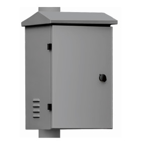 INTEGRATION CABINET. Caja de acero 350x450x250 para báculo de 6m. Color gris